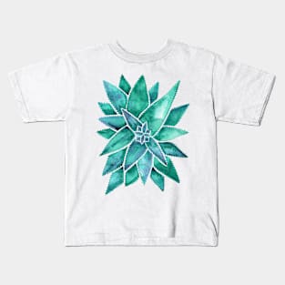 Turquoise Aloe Vera Kids T-Shirt